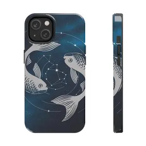 Celestial Fish Themed Phone Case Premium Matte Texture, Protection, Shockproof, Anti-Drop, Anti-Fingerprint For IPhone 17-12, Pro Max, Pro Plus, and Samsung S25-22 Protection Safety
