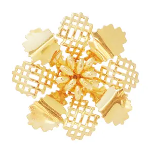 Gold abstract flower ring