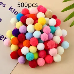 500pcs Multicolor Party Decor DIY Pom Poms, Handmade Craft Supplies, Christmas Ornaments, Art & Crafts, Creative DIY Projects