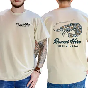 "Round Here" Duck Hunting T-Shirt - Labrador Retriever Duck Dog Graphic Tee - Waterfowl Hunting Lifestyle Apparel
