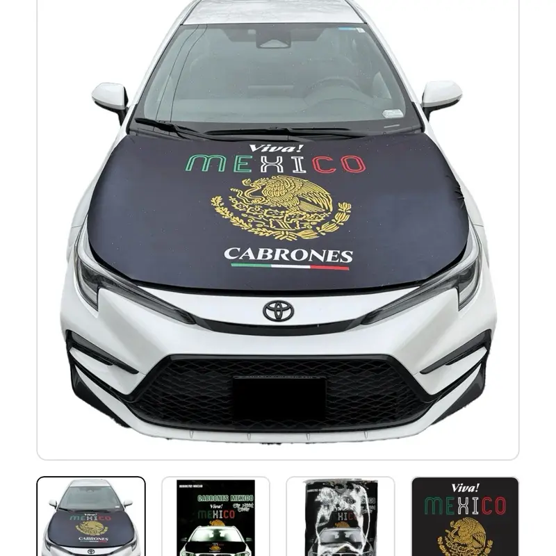 HOOD COVER - MEXICO Cabrones Fits Most Cars HOOD COVER - MEXICO Cabrones Fits Most Cars