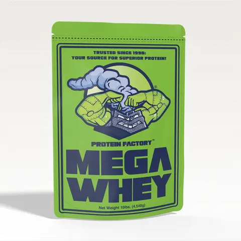 Protein Factory Mega Whey Protein 10 lbs. High-Quality Whey Protein Concentrate for Bodybuilding & Muscle Building No Artificial Ingredients or Soy Lecithin