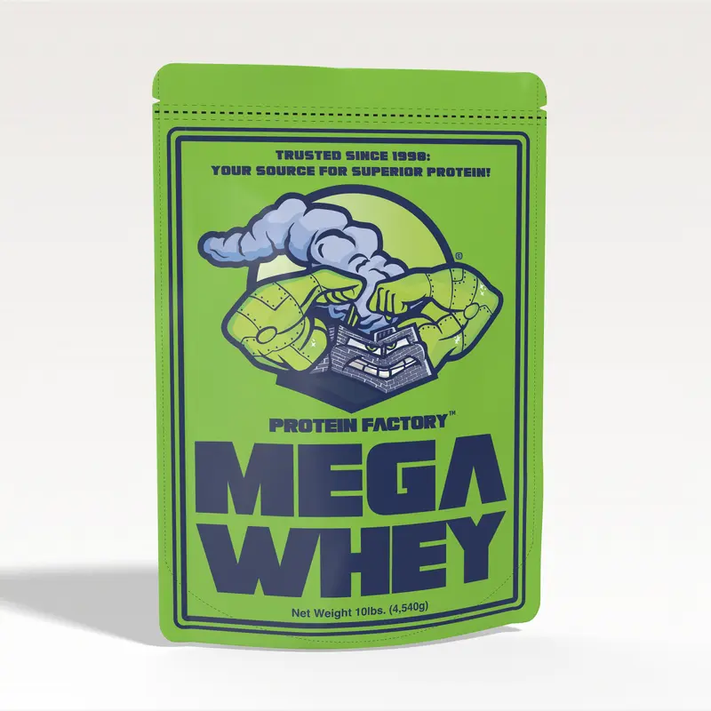Protein Factory Mega Whey Protein 10 lbs. High-Quality Whey Protein Concentrate for Bodybuilding & Muscle Building No Artificial Ingredients or Soy Lecithin