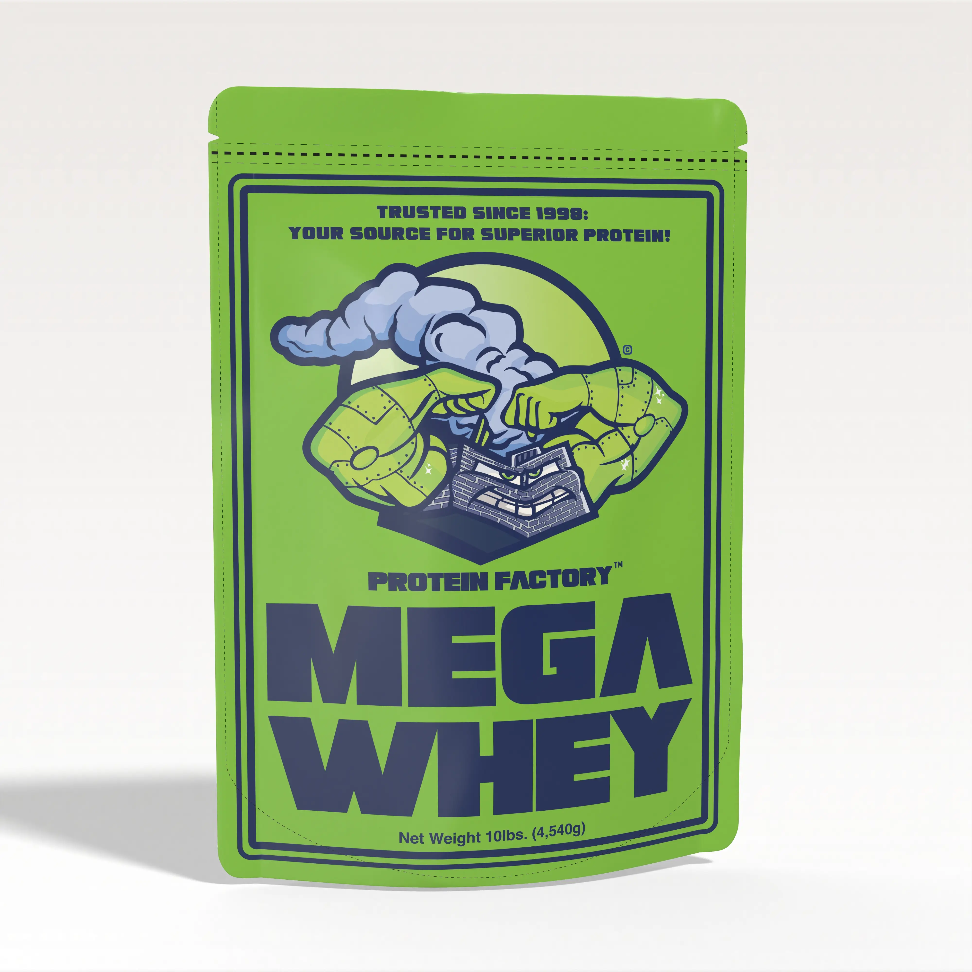 Protein Factory Mega Whey Protein 10 lbs. High-Quality Whey Protein Concentrate for Bodybuilding & Muscle Building No Artificial Ingredients or Soy Le