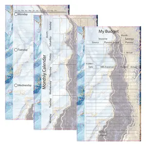 82PCS Budget Planner Refill Weekly Monthly Inserts 6-Hole Personal Size 6.75"x3.75", Budget Binder Refill for Cash Envelope System Wallet, Money Saving Organizer, Expense Tracker, Finance Planner, A6 Budget Sheets Marble Color Paper