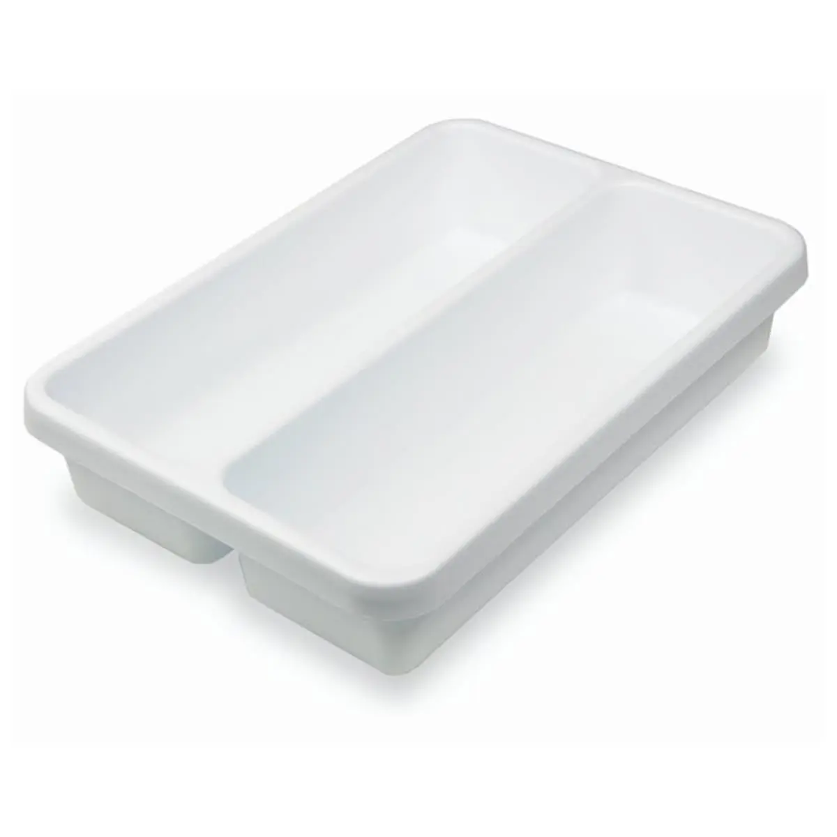212 MAIN 2-Pocket Plastic Drawer Organizer, Portable Plastic Storage Box with Equal Compartments for Item Sorting, Easy-to-Clean Home Supply, Plastic Organizer