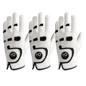 FINGER TEN Men’s Golf Glove Left Hand Right with Ball Marker Value 3 Pack, Weathersof Grip Soft Comfortable, Fit Size Small Medium ML Large XL