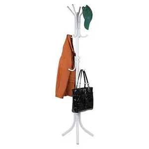 Mind Reader 11-Hook Standing Metal Coat Rack and Hat Hanger