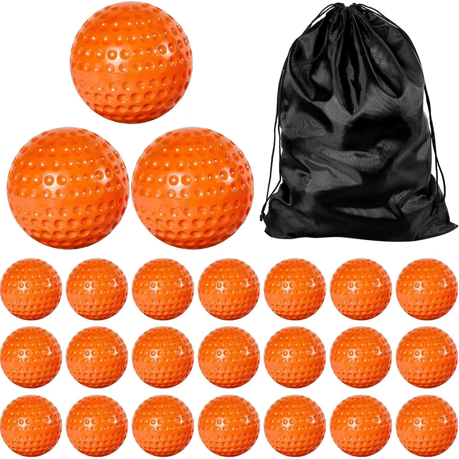24 count Pitching Machine Softballs, Dimpled Softballs, Practice   Pitching Machine Professional Ball for Hitting and Fielding Practice, 2 Dozen Yifanyou Sports