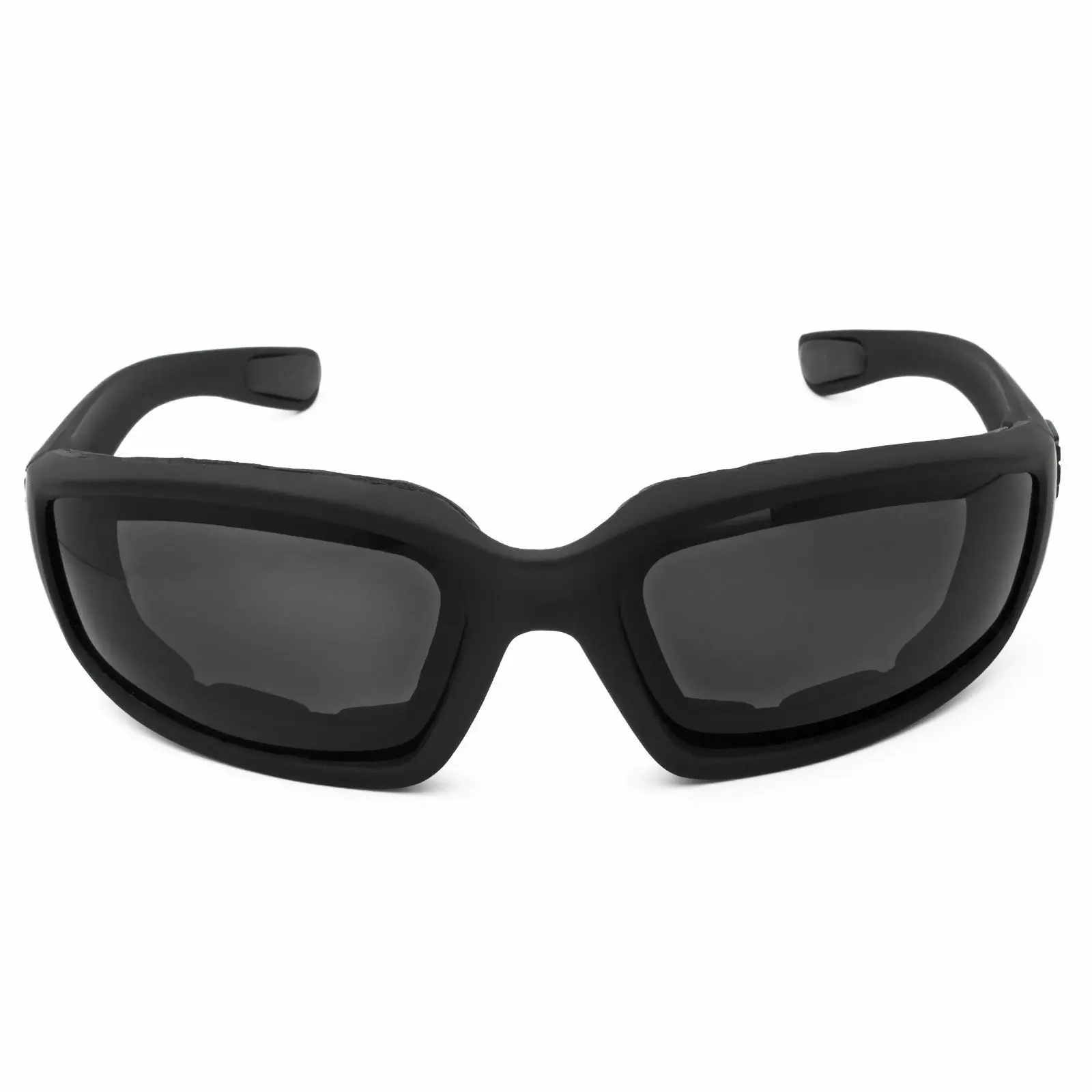 Motorcycle Riding Glasses (3 Pairs) - Polycarbonate, Wind-Resistant, UV Protection Goggles with Gray, Clear, Yellow Lenses, Wrap-Around Lightweight Sports Eyewear for Men, Lens Swap Compatible