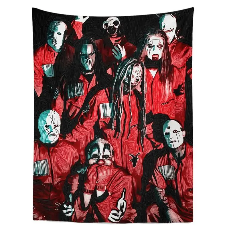 Durable Flannel Rock Band Printed Tapestry - 1pc Hanging Wall Art, Machine Washable Indoor Room Art, Easy-Care Home Decor Inspo for Bedroom, Gifting
