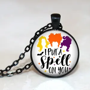 I Put a Spell on You Pendant, Necklace or Key Chain. Hocus Pocus Style Necklace, Sanderson Sisters, Halloween Necklace, Jewelry