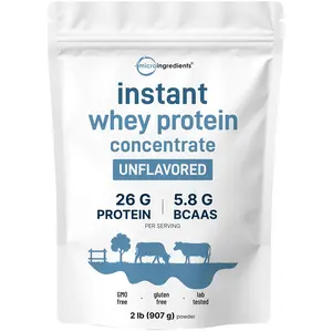Micro Ingredients Instant Whey Protein Powder Concentrate, 2lbs