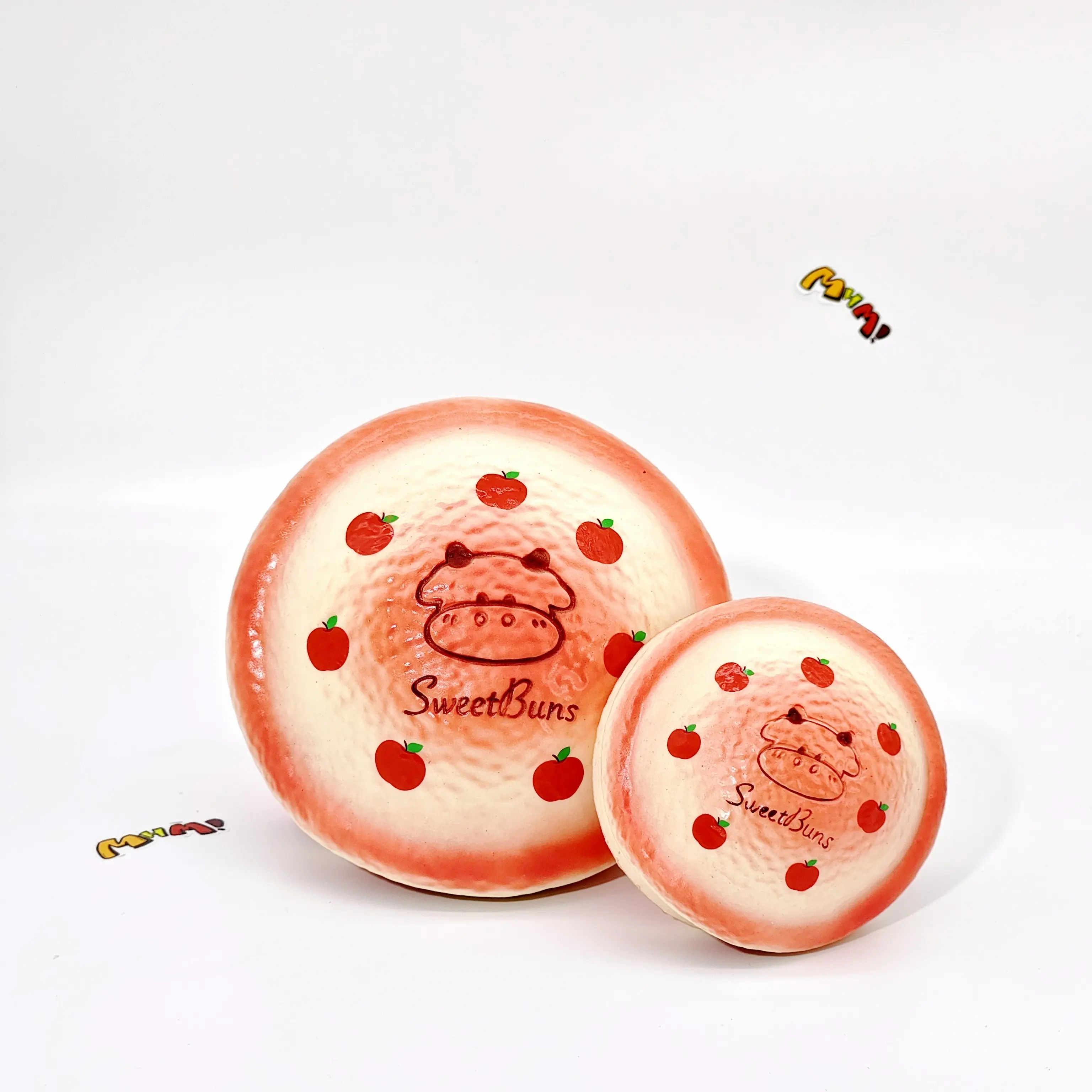 MHM Apple Dorayaki Slow Rising Squishy Toy, Soft Food-Themed Sensory Fidget Toy, Cute Kawaii Gift