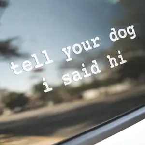 Premium Matte Vinyl Sticker - Weather-Resistant Decal for Dogs, Dimensions 7 x 1.6 Inches, Installation Video Available