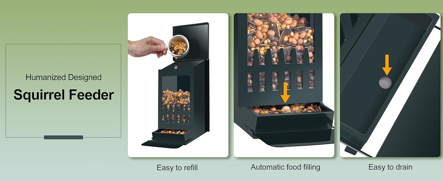 Wildpark Squirrel Feeder for Hanging Outside Tree，Mini Chipmunk Outdoors Squirrel Picnic Bench Feeders Table，Funny Metal House Boxes，Stronger Than Wooden Structure