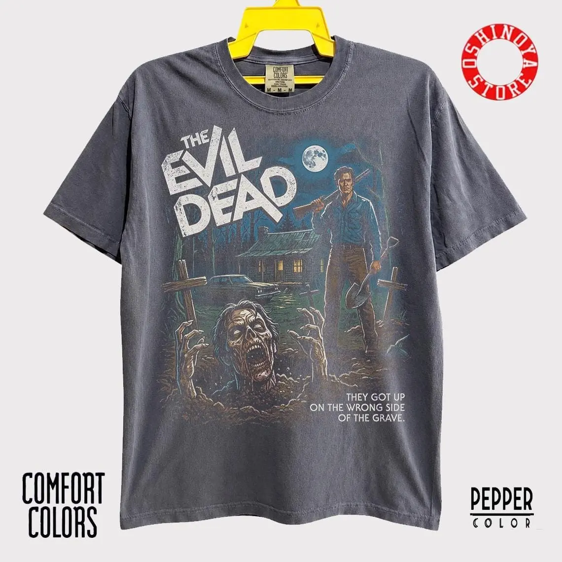 Vintage The Evil Dead Shirt Comfort Colors Horror Movie Tee Ash Williams Graphic T-Shirt Retro 80s Horror Cult Film Gift For Horror Fan