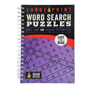 Large Print Word Search Puzzles Purple: More Than 200 Puzzles to Complete -- Parragon Books, Spiral Bound, Comb or Coil