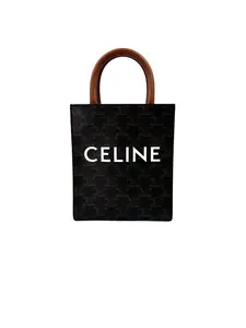 Pre-owned Celine CANVAS Crossbody Bags Vertical Cabas Triomphe Tote Handle Bag CE144