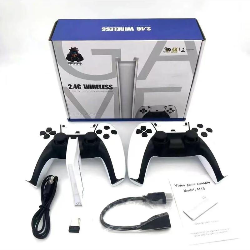 Over 20,000 Retro Games 2025 M15 Plus, a brand-new upgraded retro gaming console, comes equipped with 20K game stick, wireless controller, and game emulator, Gaming Set