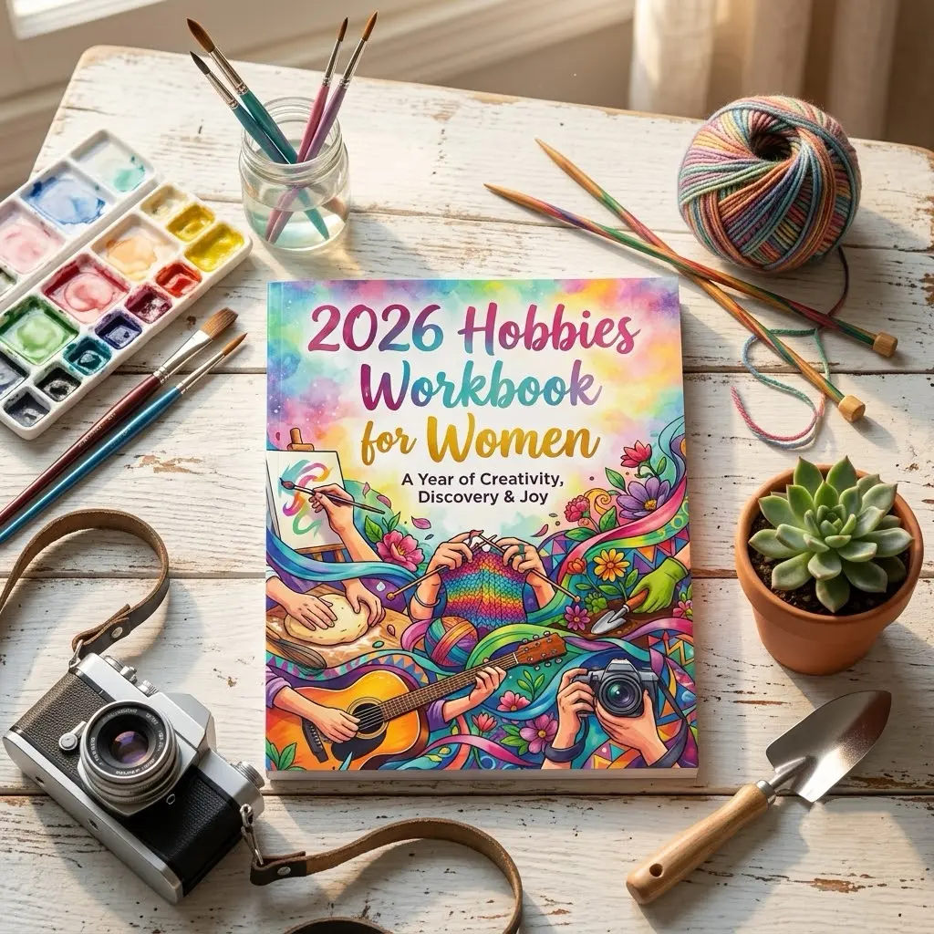 Women's 2026 Creative Craft & Activity Planner Workbook - Printed Pages Office Stationery, Unique Christmas Gift for Her