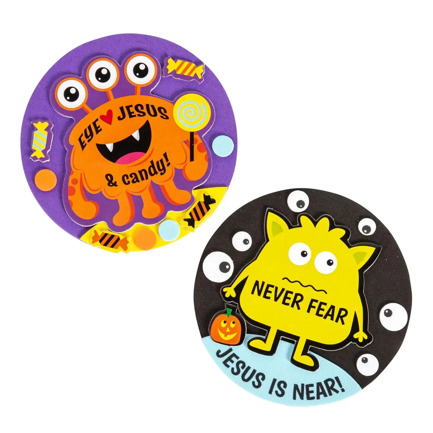 Religious Halloween Monster Magnet Craft Kit - Makes 12