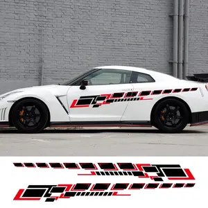 2PCS Car Body Side Strips Sticker Vinyl Long Strip Door Decal Sides Decor Sticker Auto Tuning Exterior Decoration Accessories