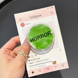Horror Green MagSafe Phone Grip, Horror Aesthetic Magnetic Phone Holder, Kawaii Scary Fan Gift , Kindle Accessories sticky Baby mount Library Card Flower-Shaped Multi-Functional Stand Universal Car Double-Sided Octo Adjustable Portable Monitor