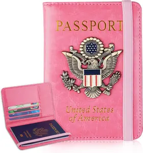 Passport Holder Cover Travel Wallet RFID Blocking Passport Wallets Family Organization Personalized Wallet Case for Men and Women Travel  Haves ()