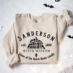 Sanderson Witch Museum Sweatshirt, Halloween Sweatshirt, Sanderson Sisters, Witch Sweatshirt, Black Flame Candle Sweater, Hocus Pocus Gift