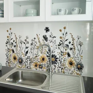 (30*60cm) light and elegant spring Floral Pattern Sticker flower cluster wall sticker, suitable for living room, entrance, corridor home decoration and beautification, self-adhesive, M21254-YC
