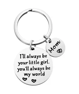 Stainless Steel Keychain with Heartfelt Message – Mom Birthday Gifts from Daughter for Mother’s Day, Valentine’s Day, Christmas Stocking Stuffers