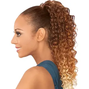 Miss V Beach Curl, Remy mix, drawstring ponytail. 18 inch