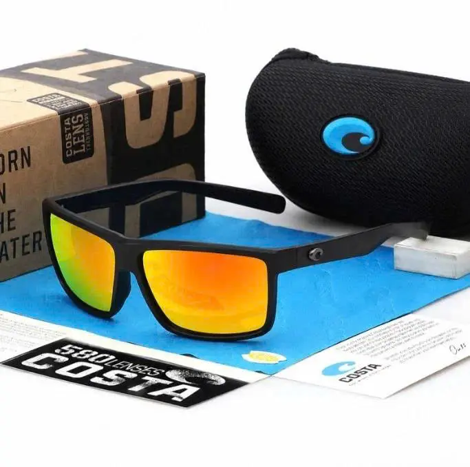 Costa Del Mar Rinconcito Polarized Sunglasses Matte Black Frame,  Orange Mirror Lens UV400 Fishing Driving Outdoor Eyewear