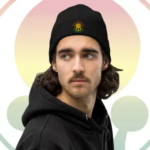 Rasta Creme Organic Ribbed Beanie