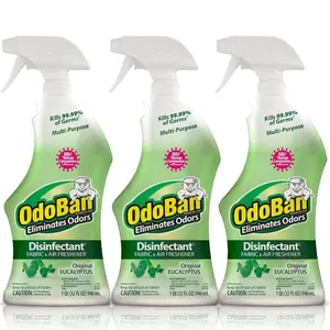 OdoBan 32 oz. Eucalyptus Multi-Purpose Disinfectant Spray, Odor Eliminator, Sanitizer, Fabric Freshener, Mold Control (3-Pack)