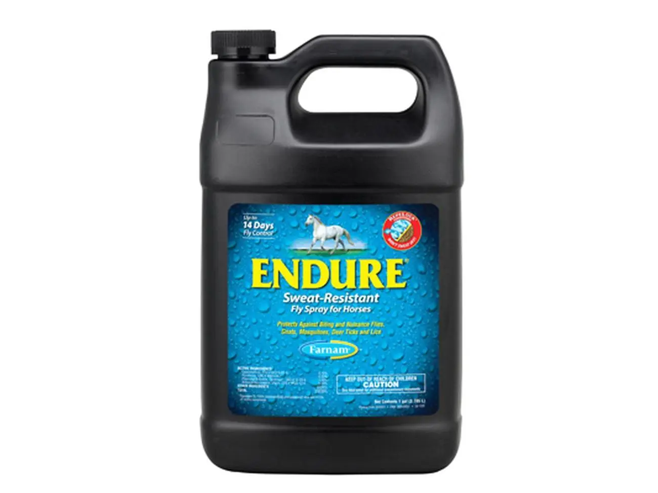 Farnam Home & Garden 3002221 Endure Sweat Resistant Fly Spray - 1 Gal, Repelock Technology, Wetproof, Protects Against Biting Flies, Quick Mosquito Knockdown, Up to 14 Days Control