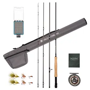 Wild Stream Fly Rod and Reel Combo Starter Kit with Rod Case, Extra Tip Section, Fast Action