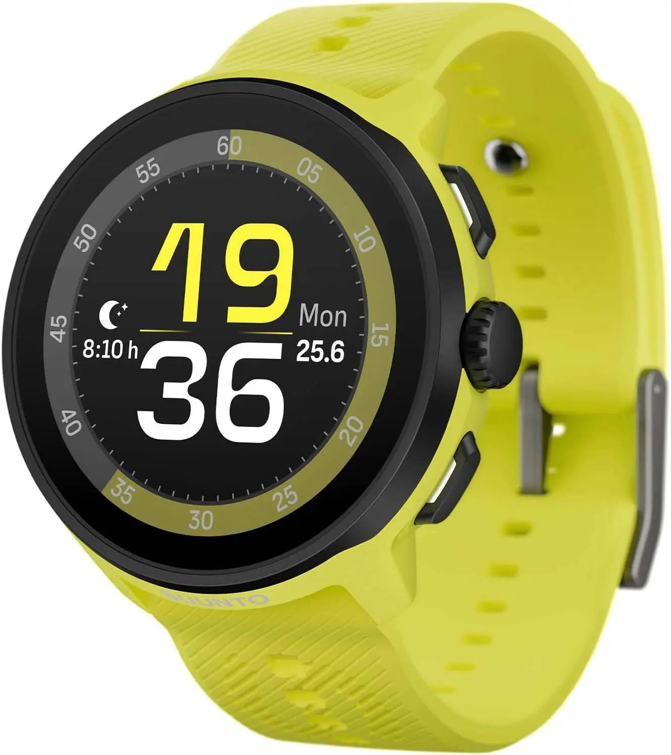 Suunto Run GPS Sports Watch with AMOLED Touchscreen, Heart Rate and Sleep Tracker - Lime Green, Silicone Strap