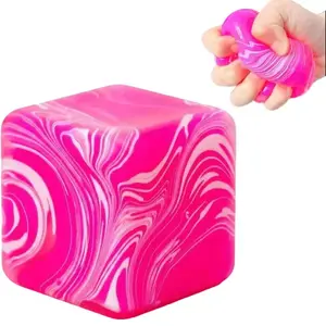 Marble Ice Cube Squishy Fidget Toy - Slow Rebound Stress Relief Squeeze Ball