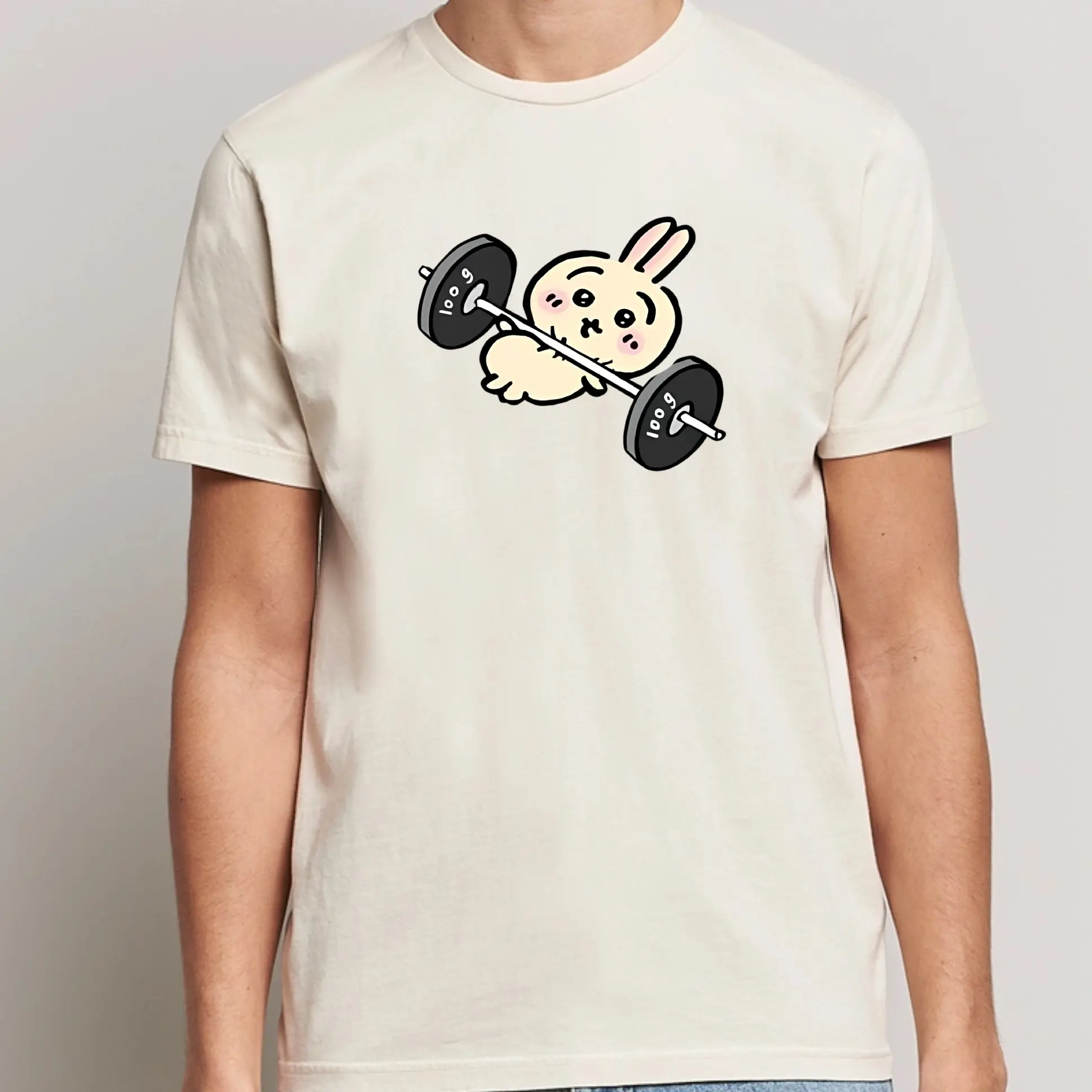 【新品】tuki. USAGI SAN Vintage T-shirt(L) Funny Chiikawa Usagi Gym Shirt, Cute Japanese Anime Manga Inspired
