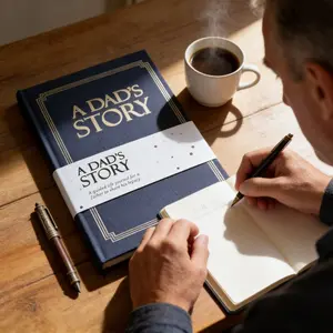 Father's Life Story Diary Hardcover Edition, Meaningful Memorial Gift, 250+ Guiding Questions, Perfect for Father's Day Birthday Christmas