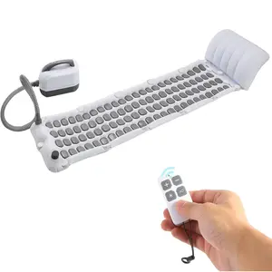 49in/44in Portable Spa Bubble Bath Massager Full Body Waterproof Mat for Bathtub 6-Speed Bubbles Remote Control Non-Slip Suction Cups for Home Relaxation