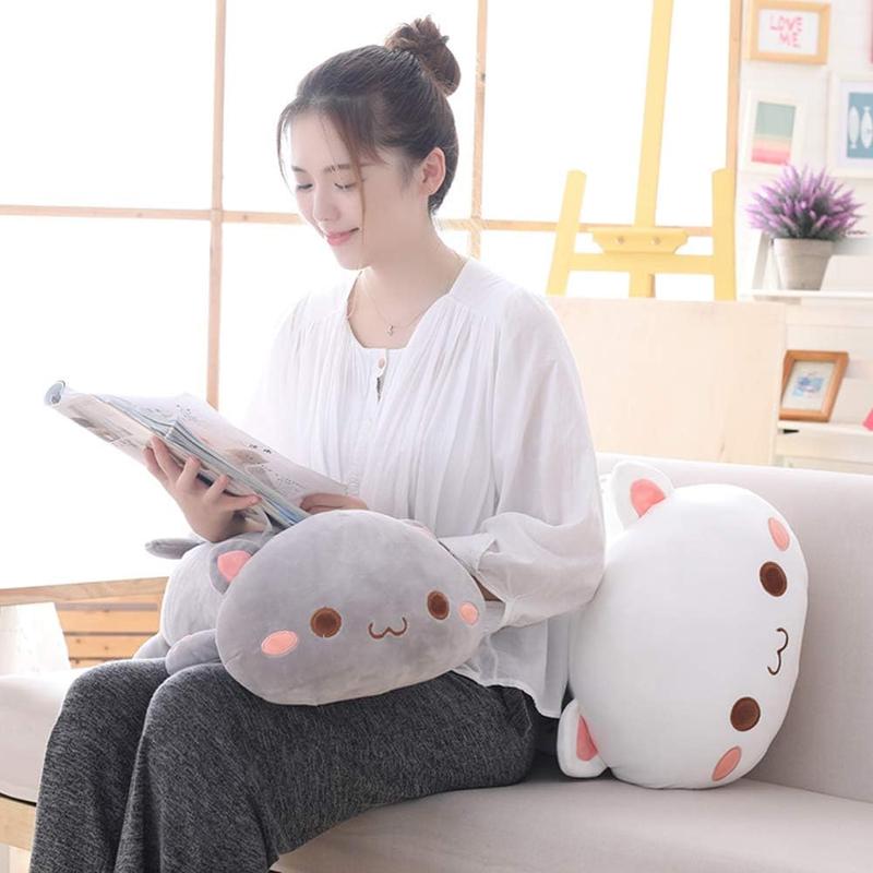 Cat Stuffed Animals, Soft Cat Plush Pillow Kitten Stuffed Animal Toy Gifts for Kids
