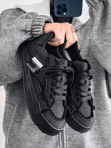 Men's Trendy Thick Sole Canvas Shoes, New Season Large Size Sports Casual, Durable Design for Active Lifestyle Comfort