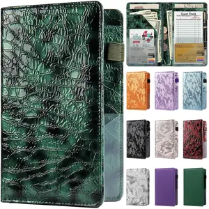 Professional Server Book with Zipper Pocket Leather Waitstaff Organizer 8.3" * 4.3"