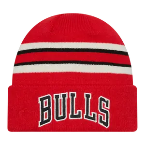 New Era Retro Cuff Knit Chicago Bulls Beanie Red Beanie