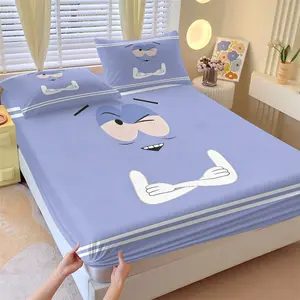 3 Piece Towelie South Park Fitted Sheet Set, 1 Fitted Sheet + 2 Pillowcases, Cute Cartoon 420 Themed Bedding, Funny Bedroom Decor for Teens Adults, Ideal Gift for South Park Fans