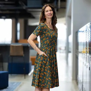 Monarch Butterflies Twirl Dress with Pockets