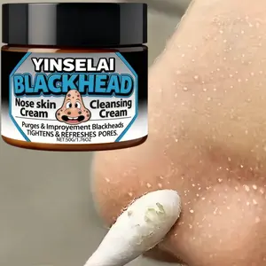 Yinselai Blackhead Cleansing Cream, Designed for Oily Skin and Strawberry Nose, Removes Pore Impurities, Essential for Oil-Prone Skin